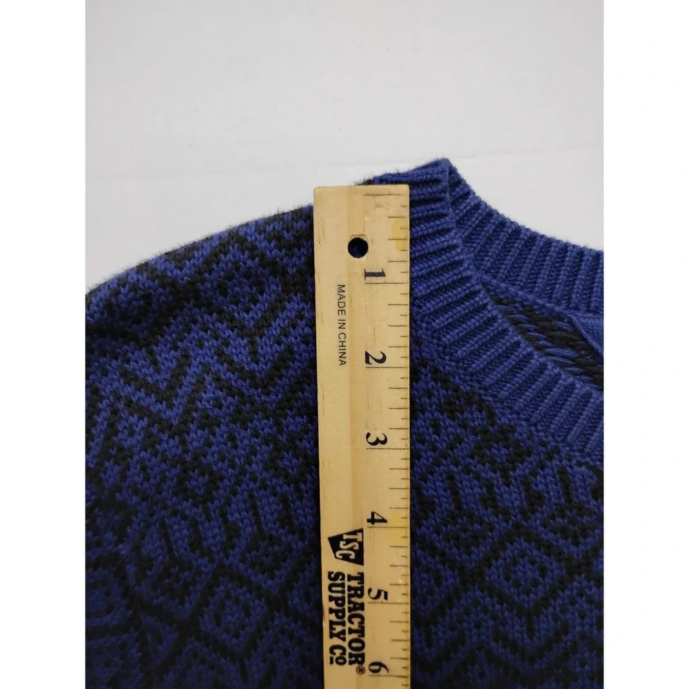 Tommy Hilfiger Knit Long Sweater Sweater Size Large Flag Aztec Print